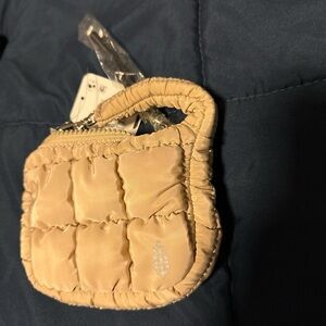 Free People FP Movement Quilted Micro Pouch Ivory Color NWT